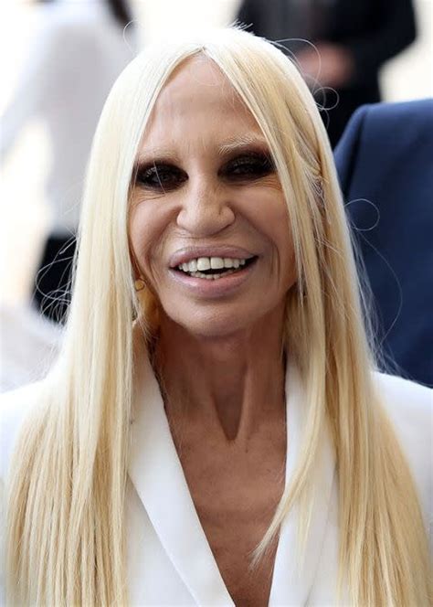 versace donne|what happened to donatella versace's face.